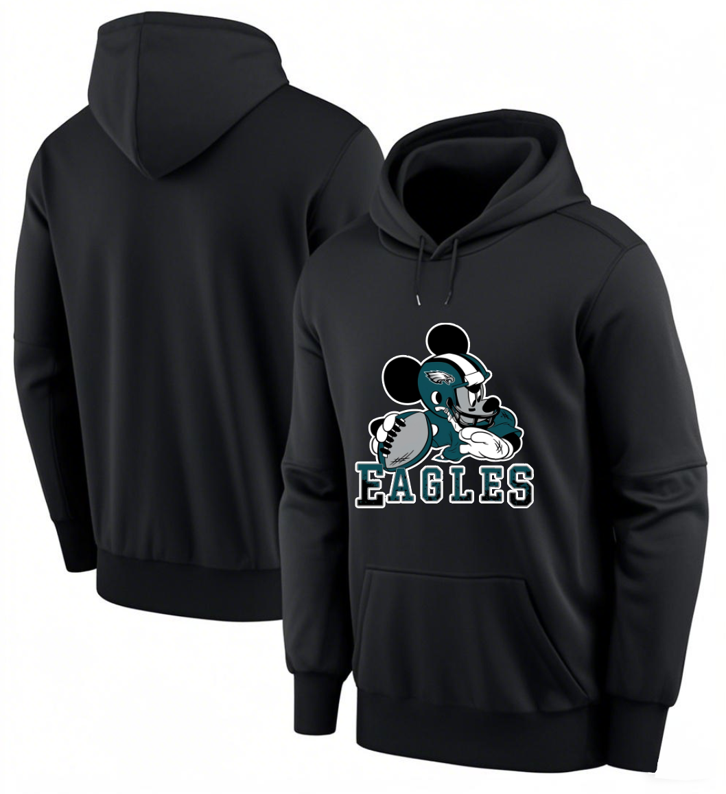Men 2025 Philadelphia Eagles black hoodie style 8